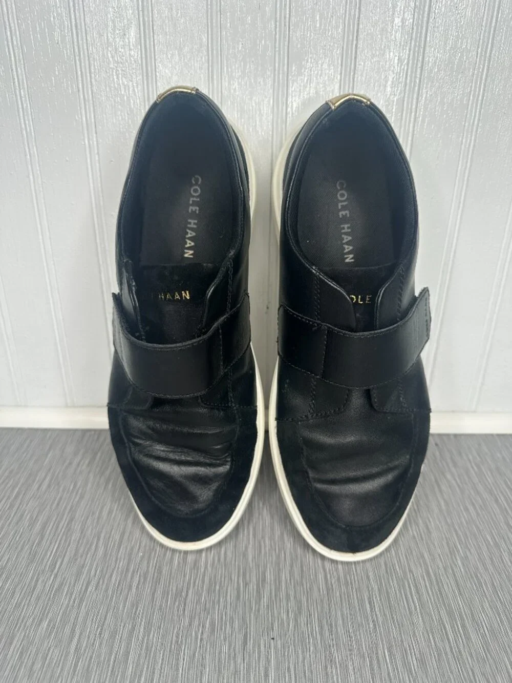 Cole Haan Grand Crosscourt Monk Strap City Slip On Womens Black Sneakers Size 7B